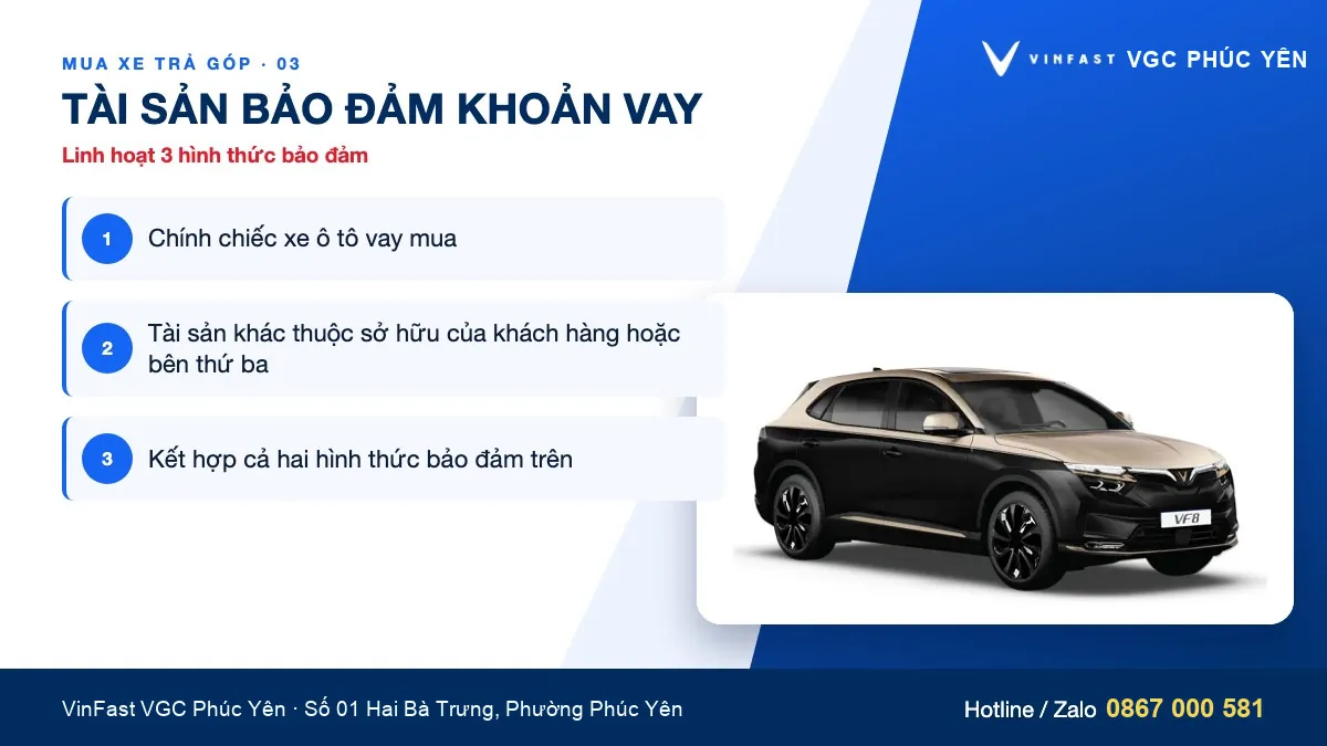 Tài sản bảo đảm khi vay mua xe VinFast trả góp