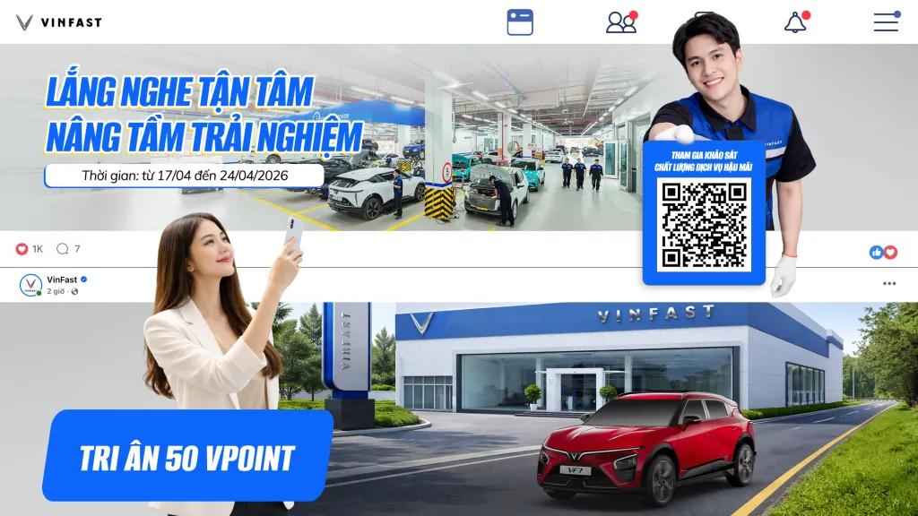 Khảo sát dịch vụ hậu mãi ô tô VinFast "Lắng nghe tận tâm – Nâng tầm trải nghiệm"