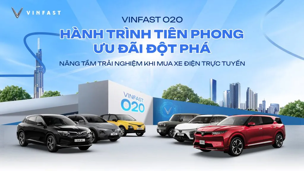 Dải sản phẩm ô tô điện VinFast có thể đặt mua qua kênh trực tuyến VinFast O2O